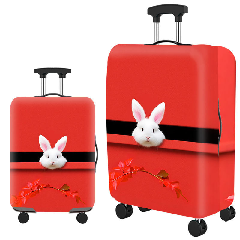 Tropical Leaf Print Hard Shell Luggage Bowlift