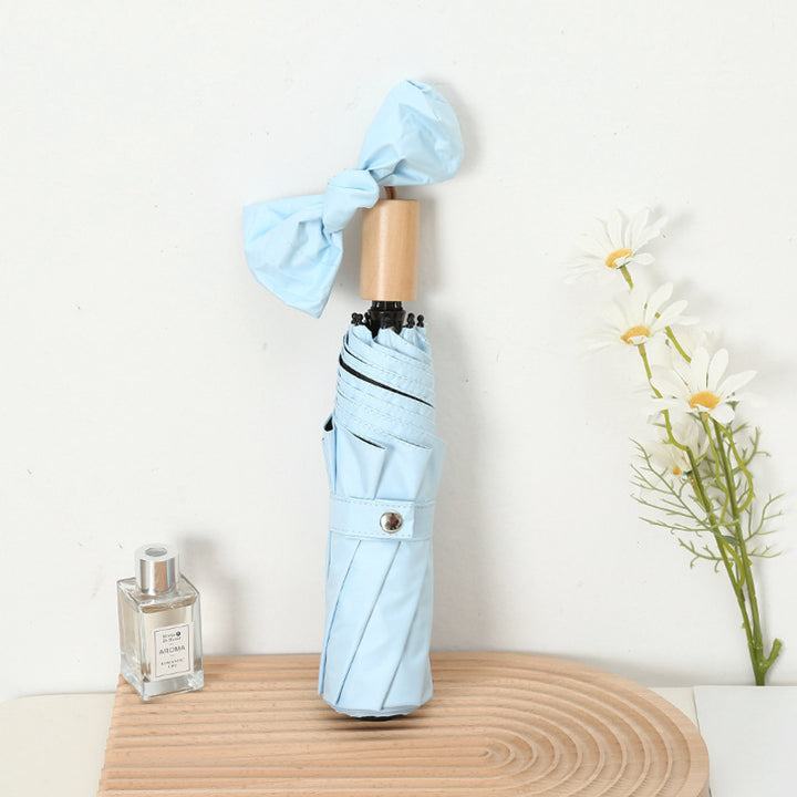 Ladies elegant garden folding umbrella with floral design Bowlift