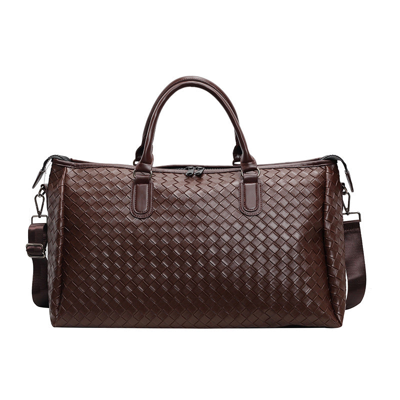 Handcrafted Travel Bag Made of Woven Leather Bowlift