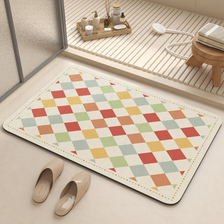 Playful Cartoon Dog-Themed Bath Mat Bowlift