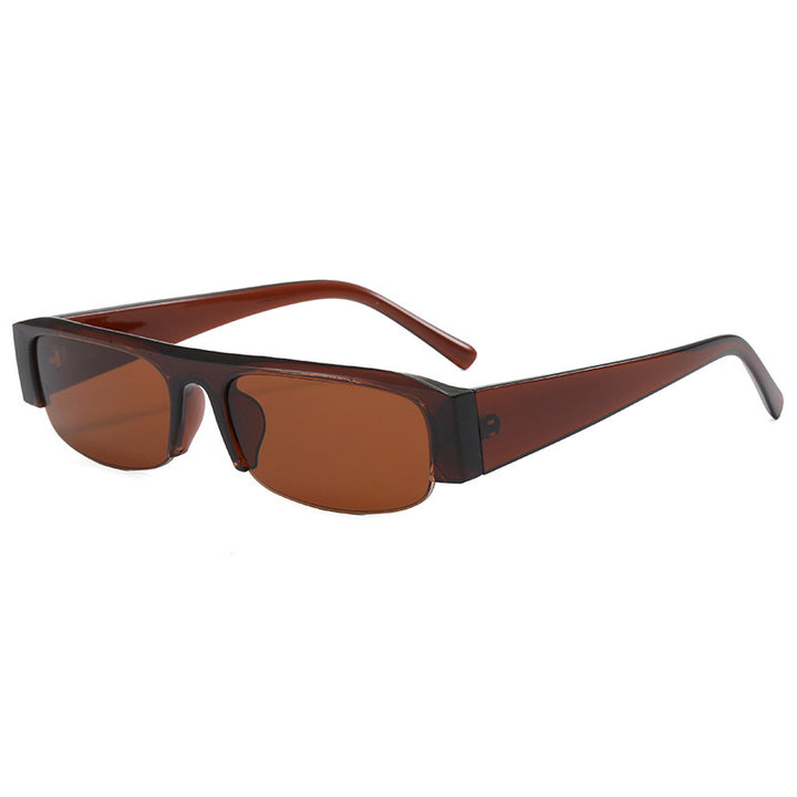 Contemporary Retro-Inspired Flat Lens Sunglasses Bowlift