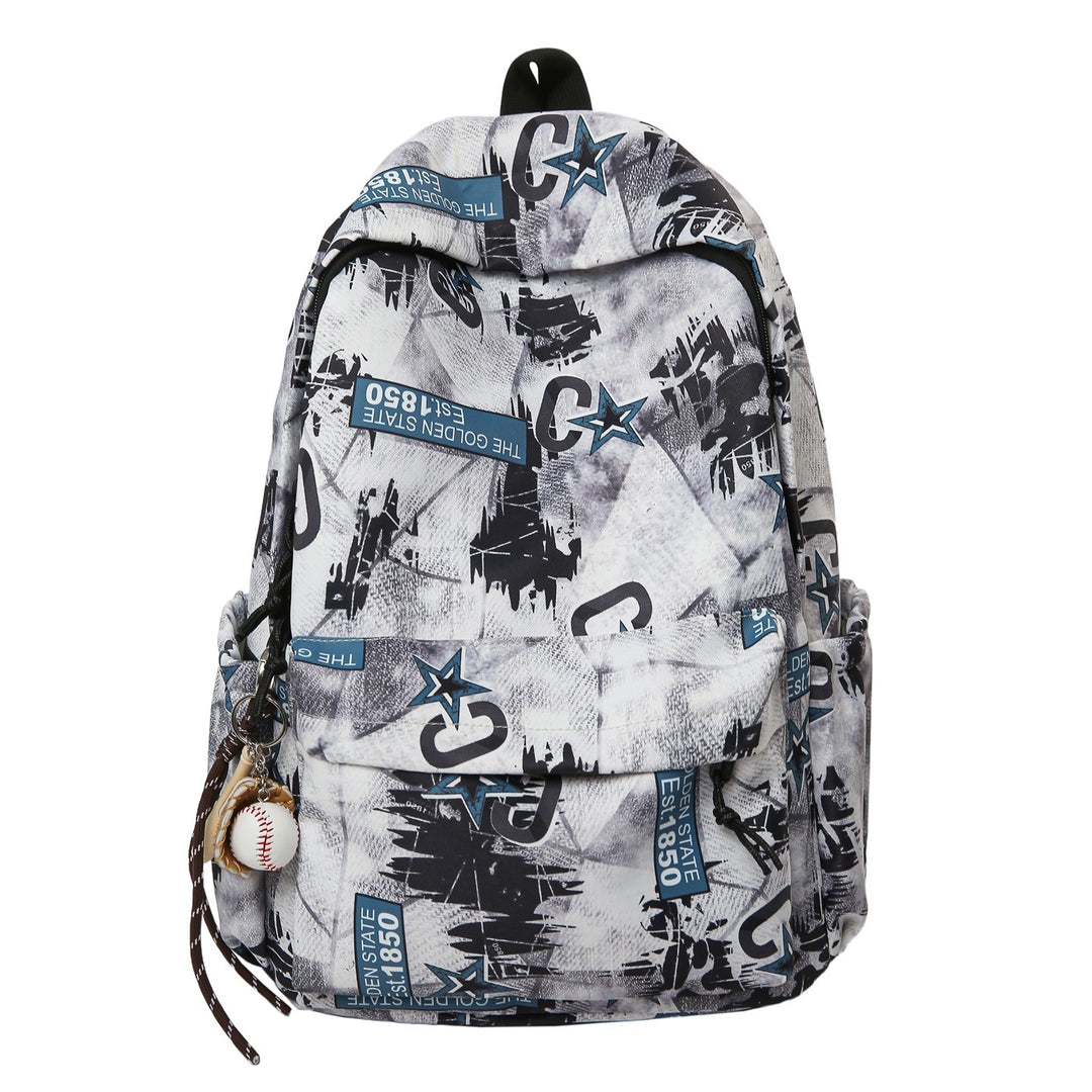 Graphic Print Multi-Compartment Backpack