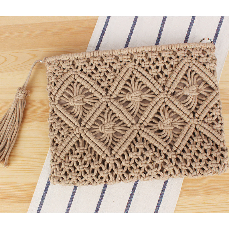 Macrame Clutch with Filigree Design Bowlift