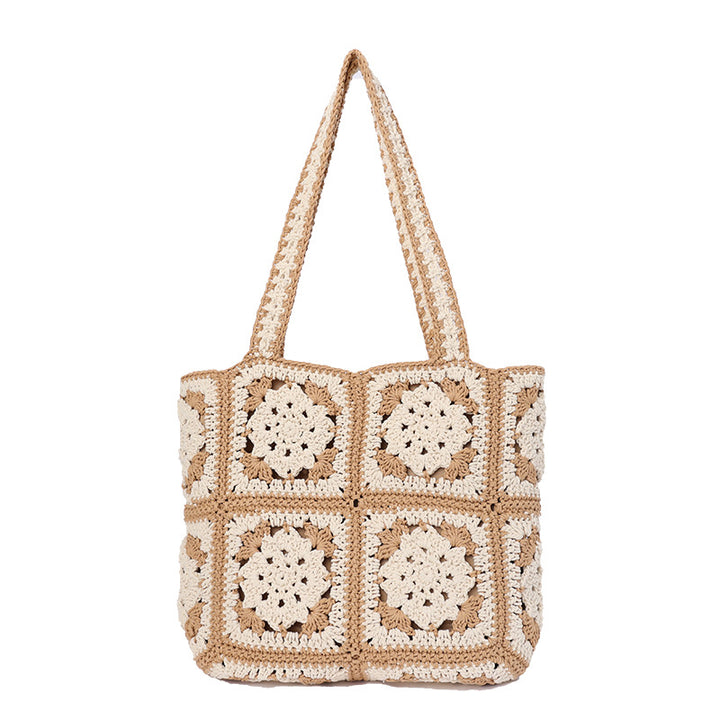 Handmade crochet bag with geometric patterns Bowlift
