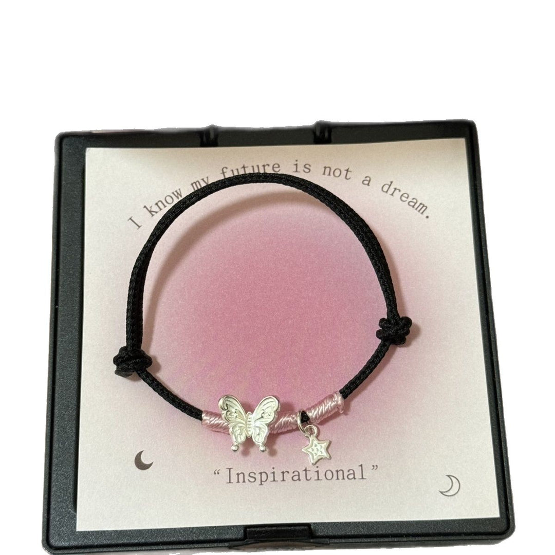 Butterfly Charm Knotted Bracelet Bowlift