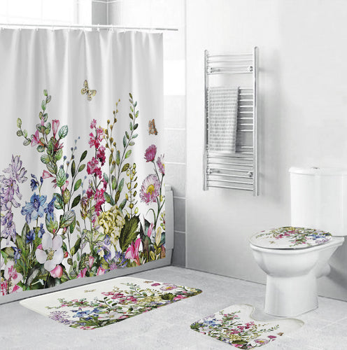 Leafy Botanical Themed Bathroom Ensemble Bowlift