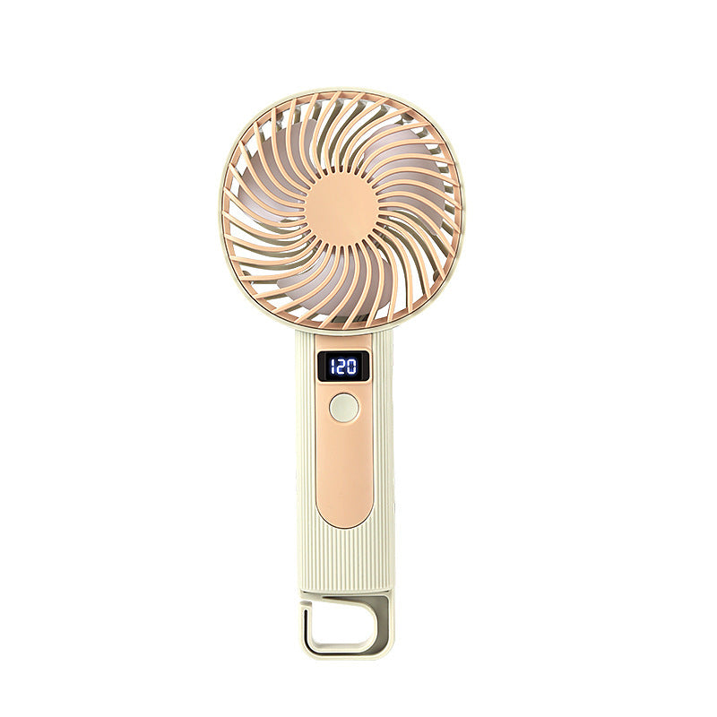 Ladies Portable Hand Fan with LED Display Bowlift