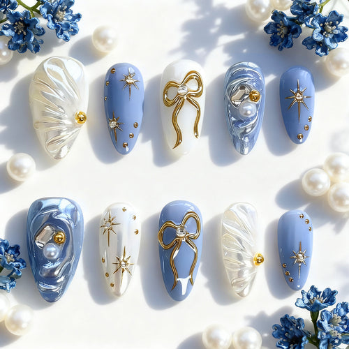 Artfully designed nail set Bowlift