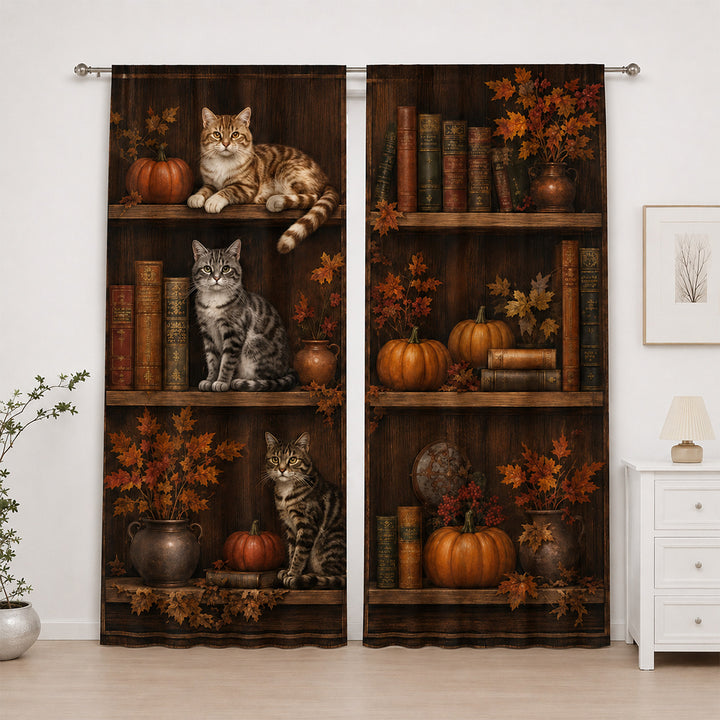 Artistic Floral Print Window Drapes