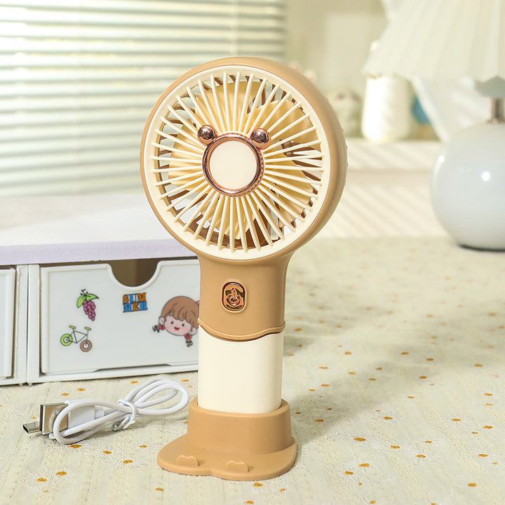 Women's Portable Hand Fan with Cute Animal Design Bowlift