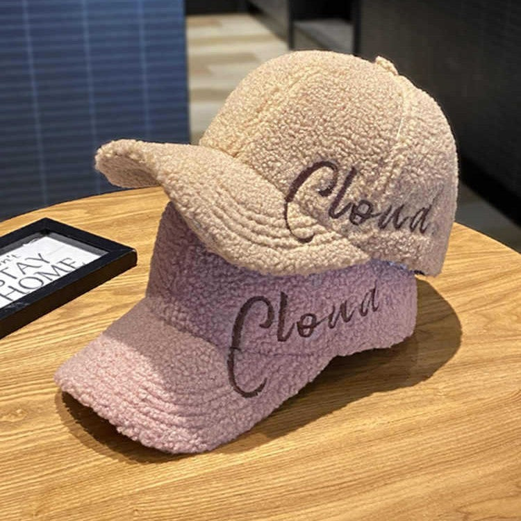 Women's Fluffy Textured Baseball Cap Bowlift