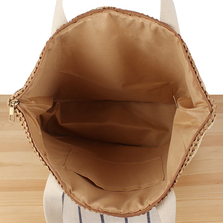Braided beach bag with sturdy carrying handles Bowlift