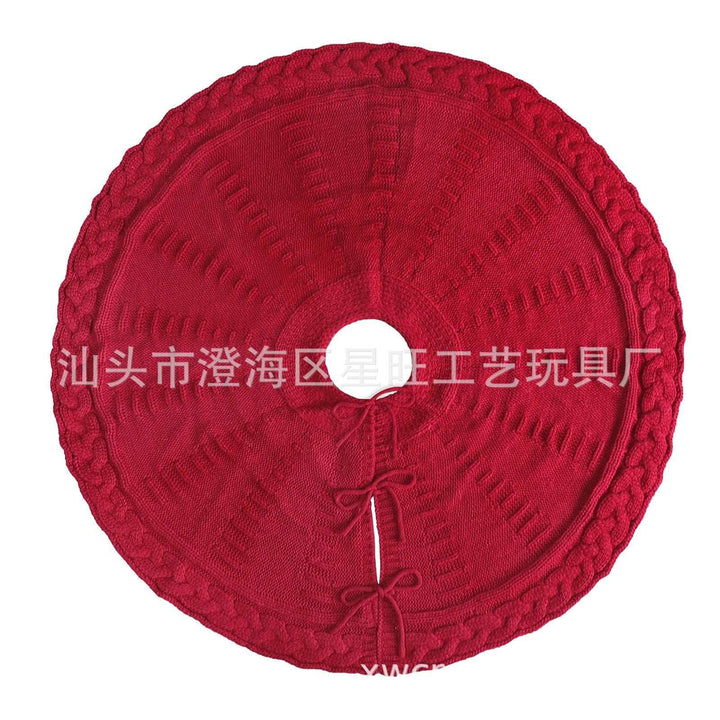 BowLift | Christmas Knitted Tree Skirt Red Decorations