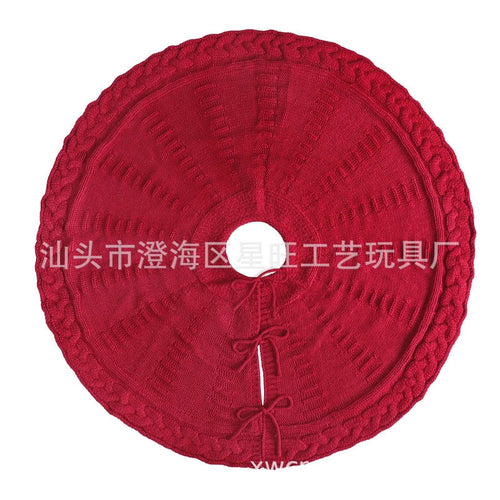 BowLift | Christmas Knitted Tree Skirt Red Decorations