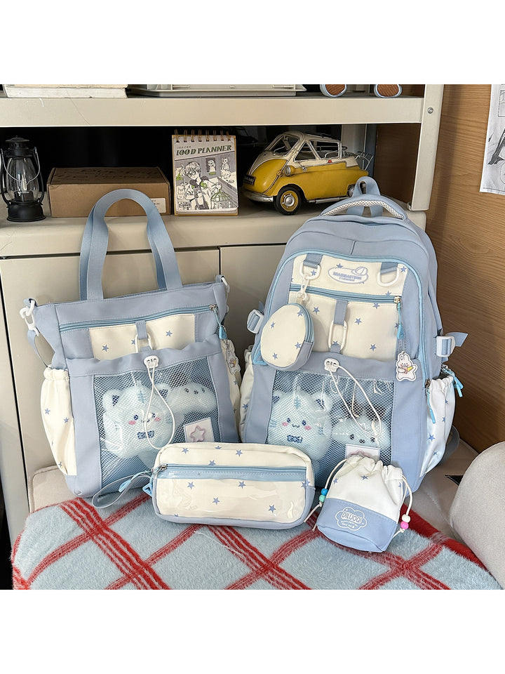 Plush School Backpack Set Bowlift