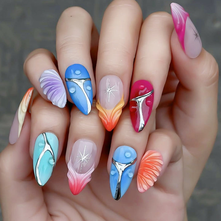 Artistic 3D Bunny and Floral Nail Art Bowlift