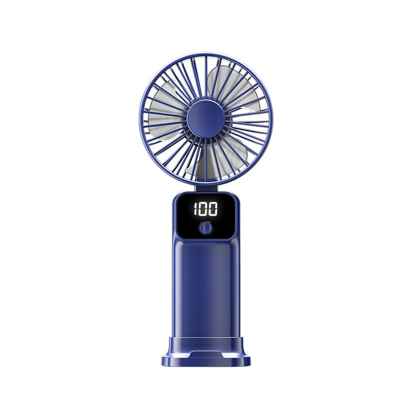 Unisex portable battery fan with digital display and integrated power bank Bowlift