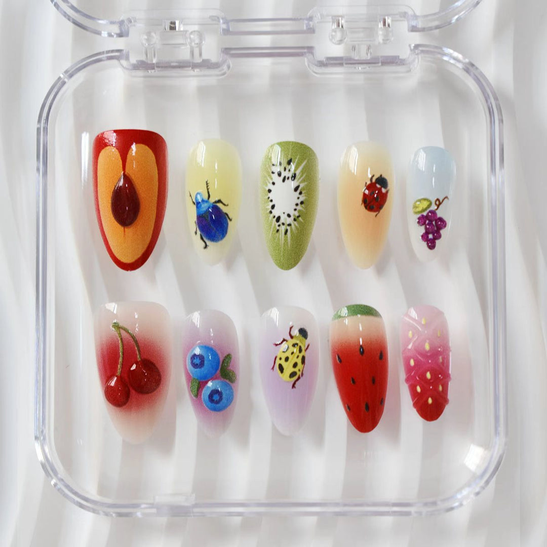 Decorative Floral Nail Art Tips Bowlift