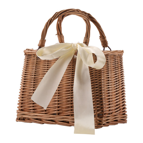 Women's basket bag with elegant bow decoration Bowlift