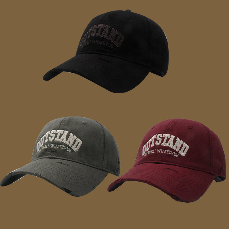 Unisex Distressed Casual Cap Bowlift