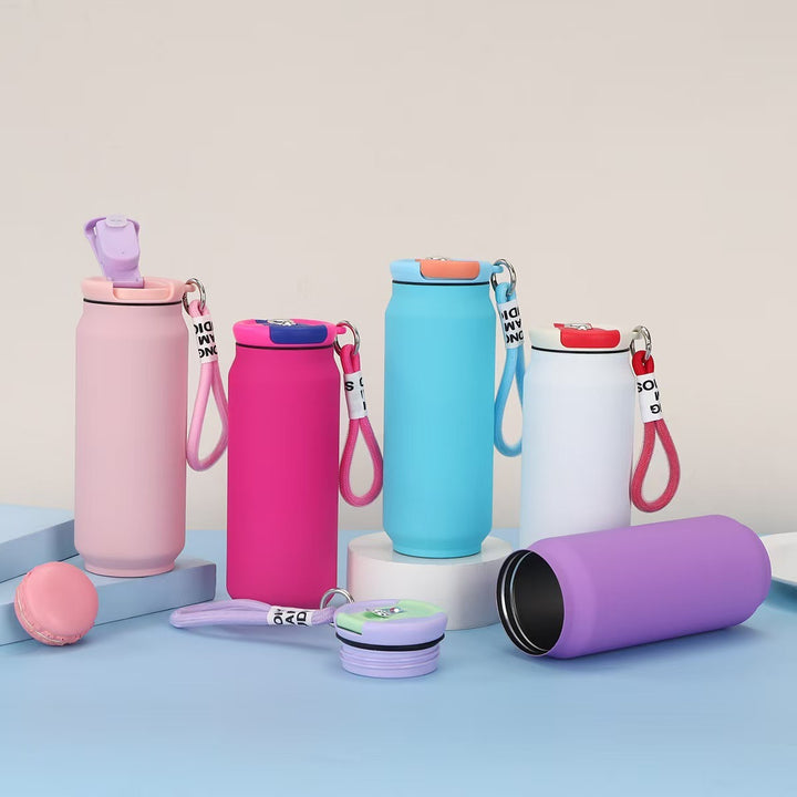 Women insulated water bottle with practical carry handle Bowlift