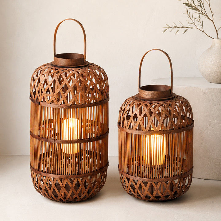 Stylish Handcrafted Rattan Lantern Bowlift