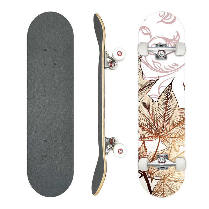 Complete Street Skateboard with Maple Deck Concave and Durable PU Wheels Bowlift
