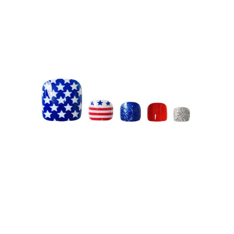 Patriotic Themed Press-On Nail Art Bowlift