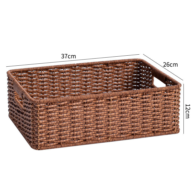 Rectangular Handwoven Storage Organizer Bowlift