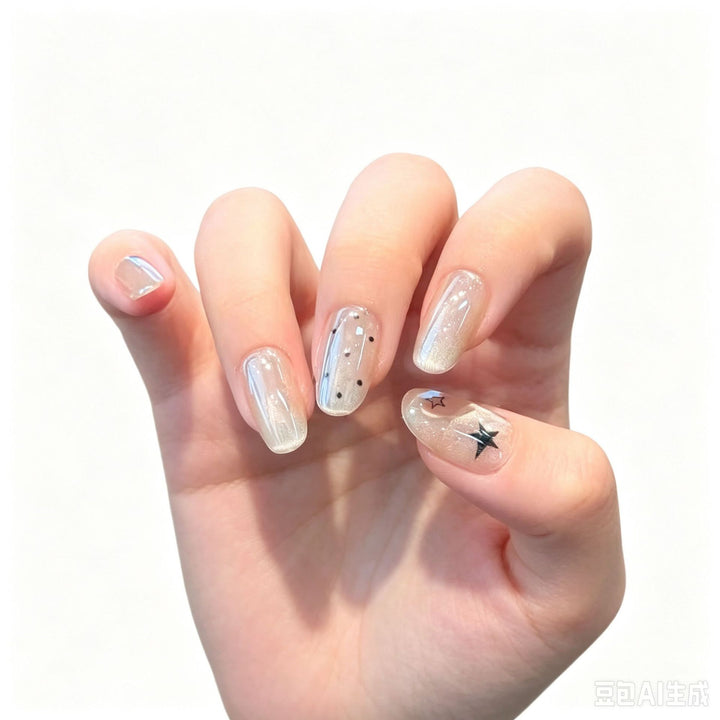 Glittery Starry Nail Art Set Bowlift
