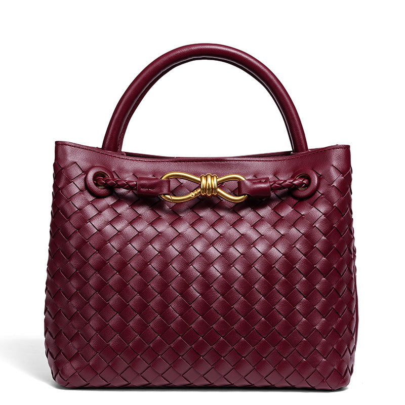 Elegant Braided Leather Tote Bowlift