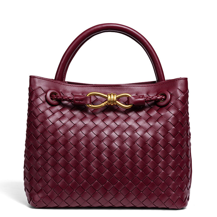 Elegant Braided Leather Tote Bowlift