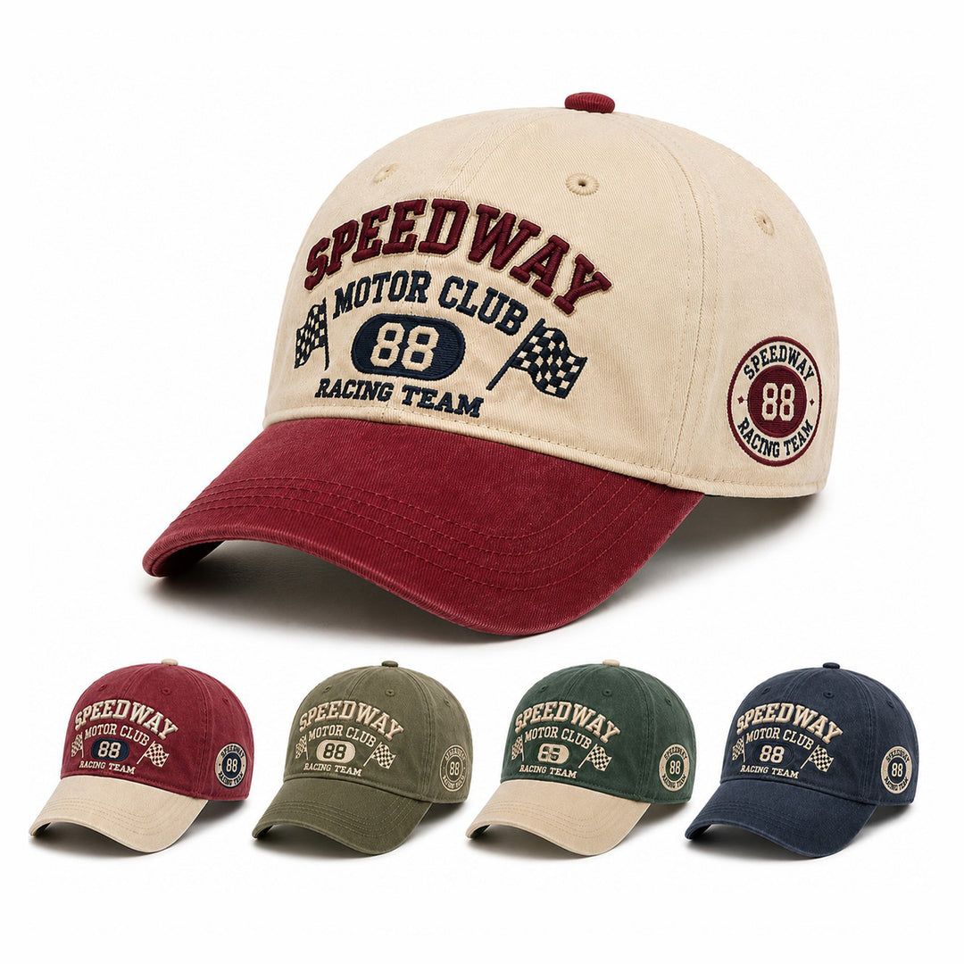 Women's sporty cap with racing motif Bowlift