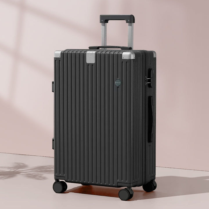 Unisex Textured Lightweight Spinner Luggage Bowlift