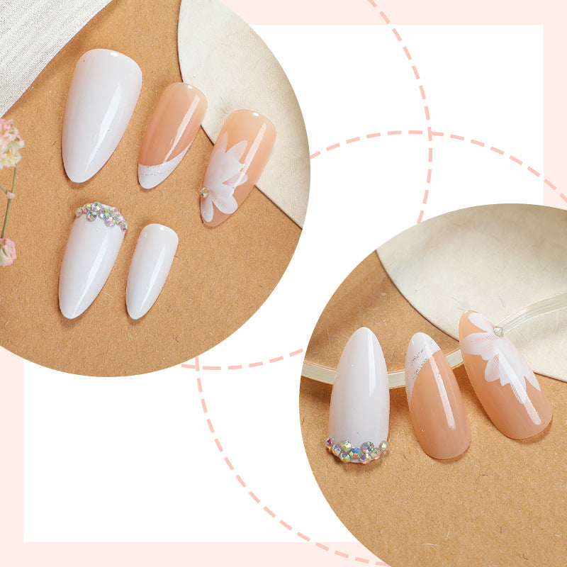 Premium Floral Designed Press-On Nail Set Bowlift
