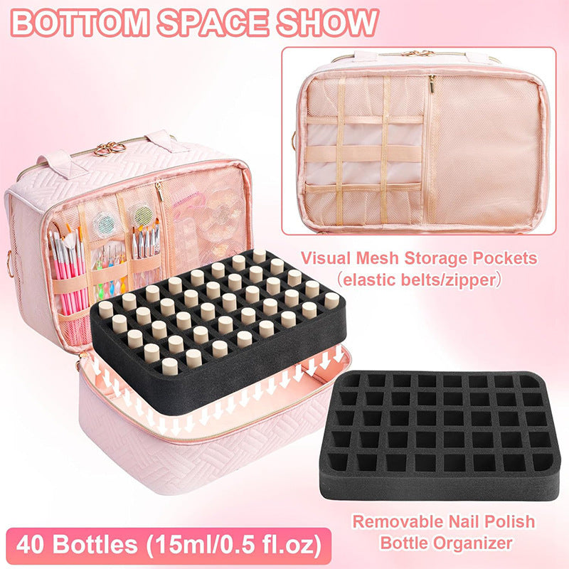 Multifunctional Cosmetic Organizer Bag with Removable Compartments Bowlift