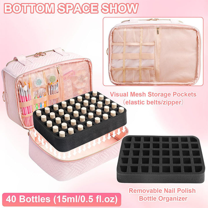 Multifunctional Cosmetic Organizer Bag with Removable Compartments Bowlift