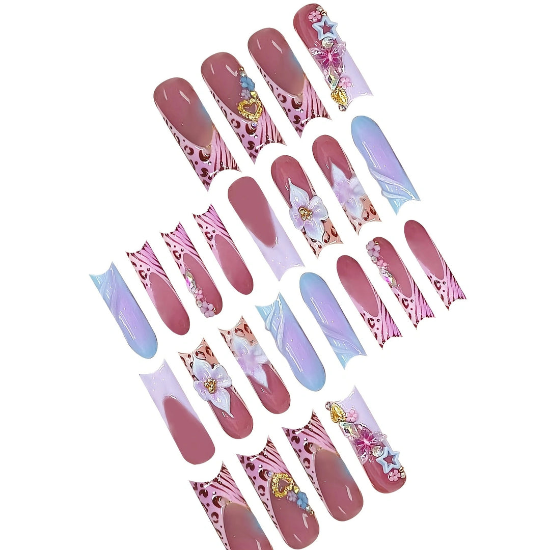 Decorative Press-On Nail Set Bowlift