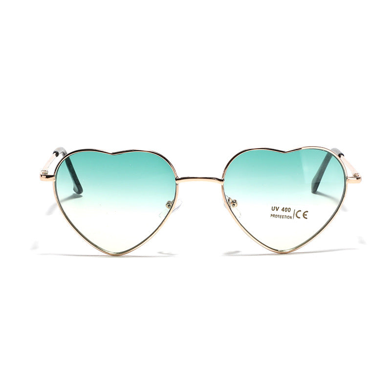 Women Heart-Shaped Sunglasses with UV Protection and Delicate Frame Bowlift