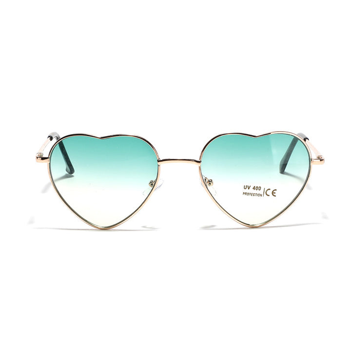 Women Heart-Shaped Sunglasses with UV Protection and Delicate Frame Bowlift