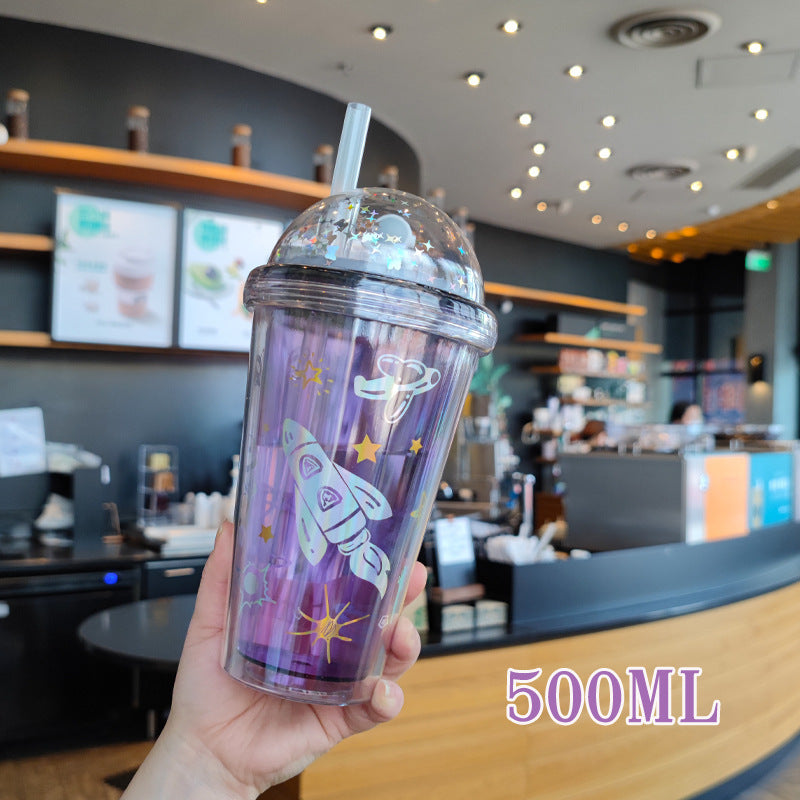 Ladies personalized drinking cups with child-friendly astronaut design Bowlift