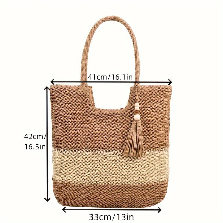 Trendy Braided Tote Bag Bowlift