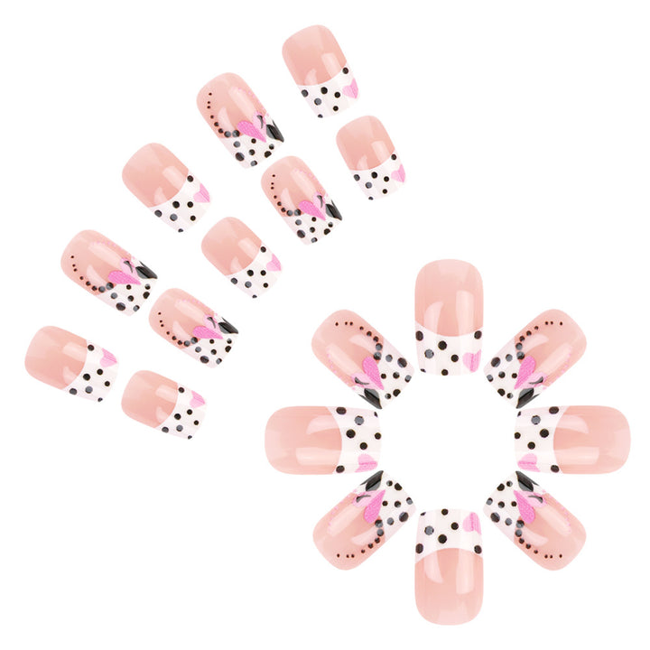 Decorative Heart-Patterned Press-On Nails Bowlift