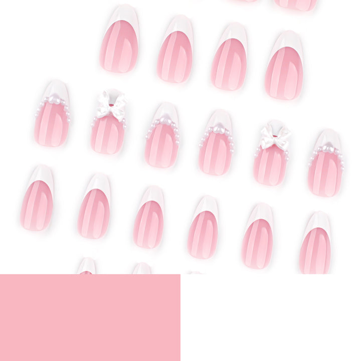 Artful Nail Extensions with Bead and Bow Designs Bowlift