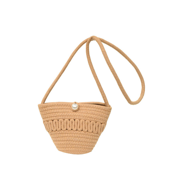 Playful Crossbody Bag Made of Braided Material Bowlift