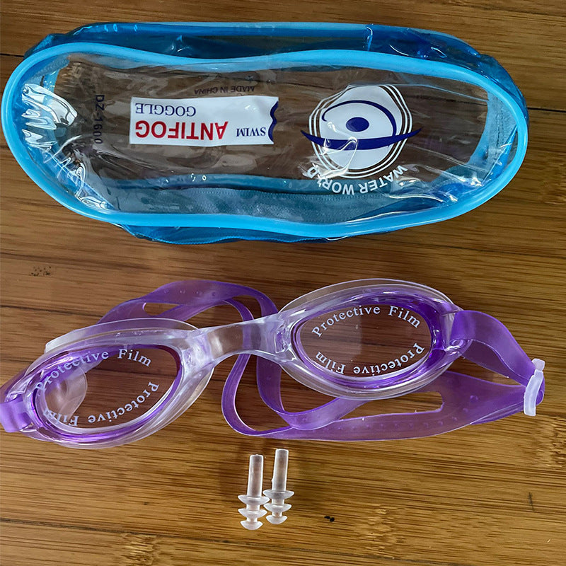 Anti-Fog Swimming Goggles with Protective Lens Bowlift
