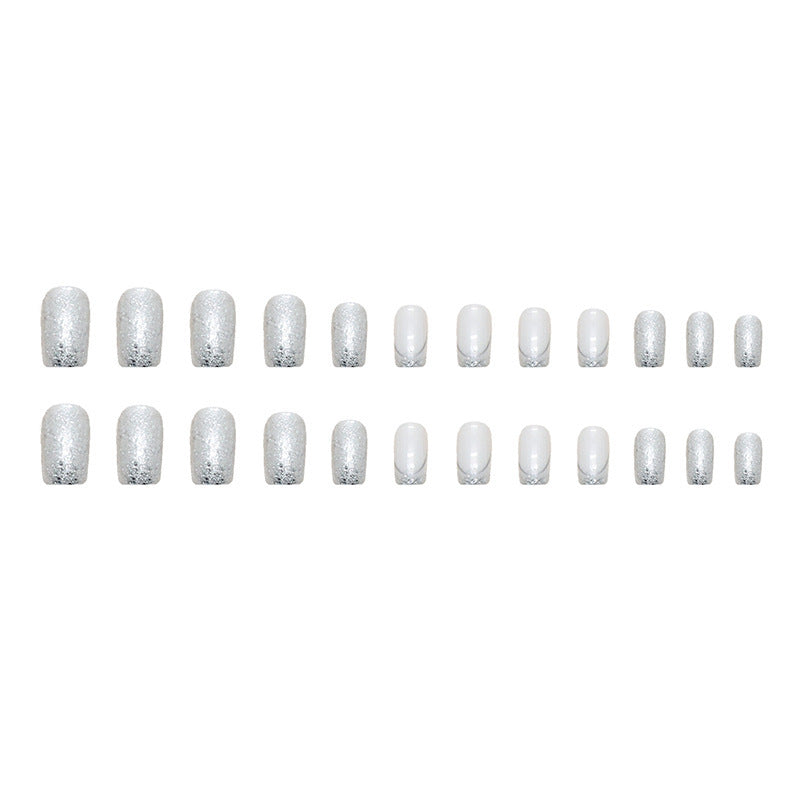 Elegant Crystal Accent Press-On Nail Tips Bowlift