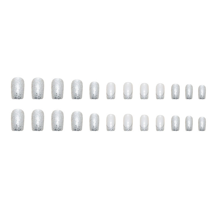 Elegant Crystal Accent Press-On Nail Tips Bowlift