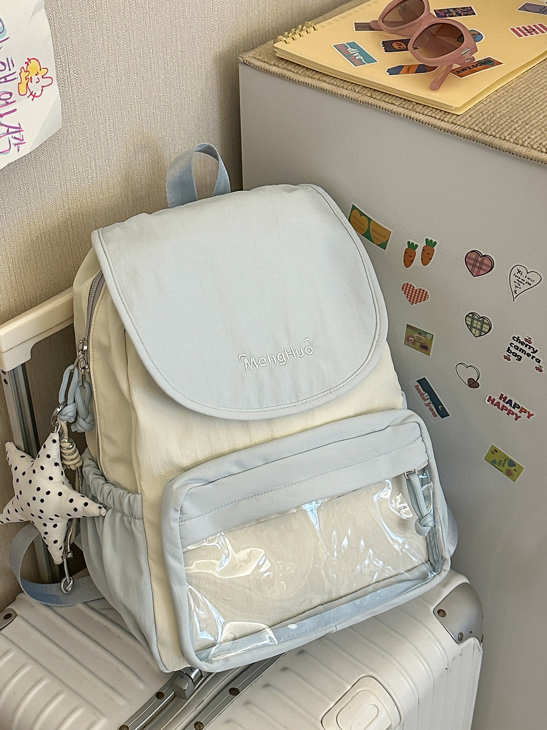 Multi-Functional Transparent Pocket School Backpack