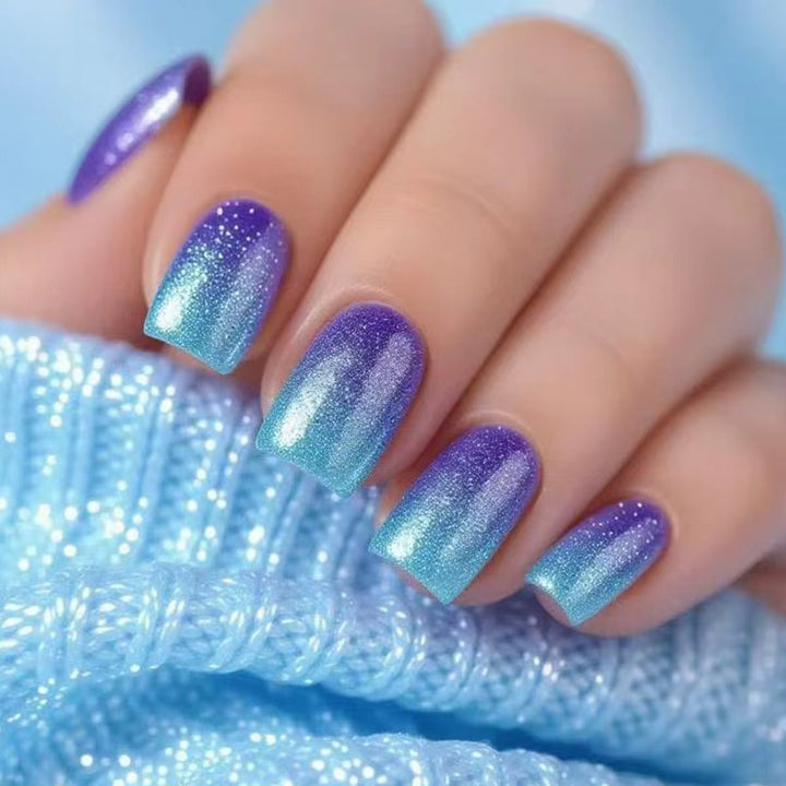 Gradient Sparkle Nail Art Bowlift